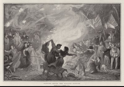 Danse autour du feu de joie du village - Robert Walker Macbeth